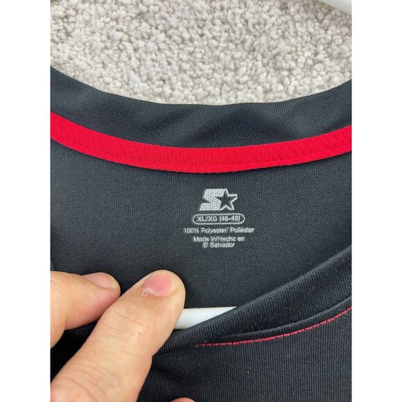 Mens Black & Red Sleeveless Athletic Shirt XL 46-48 100% Polyester Lightweight B - Picture 2 of 6